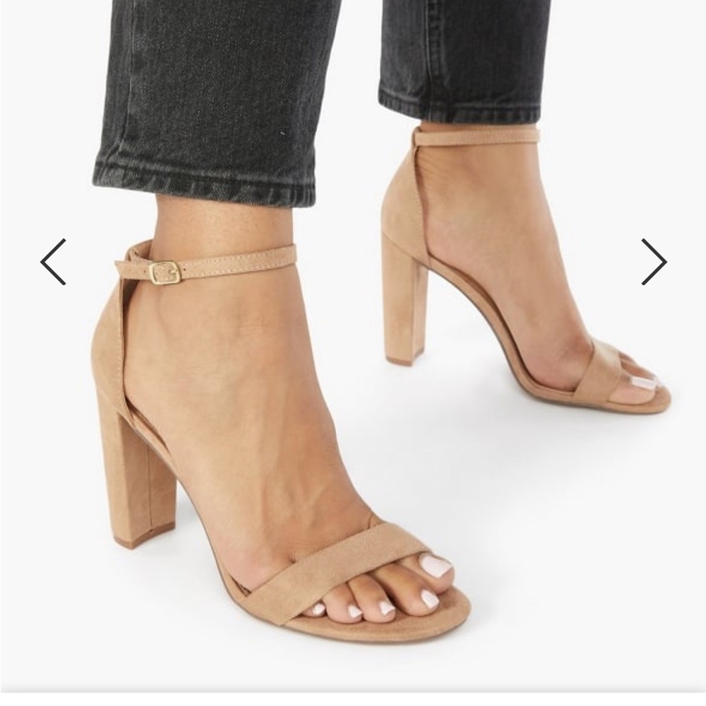 Nude Heeled Sandal - worn once!